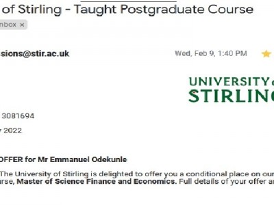 Help Fund Emmanuel's MSc Studies to the UK
