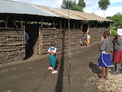 construction of orphan school in rural Mountains