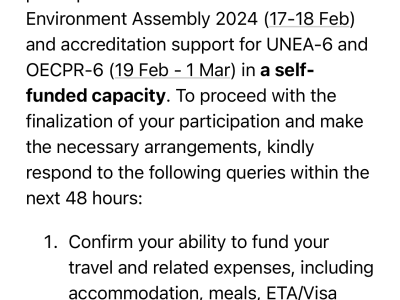 Attending Global Youth Environment Assembly 2024