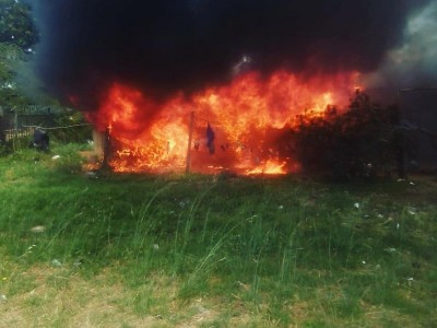 Family house burned down and baby daughter