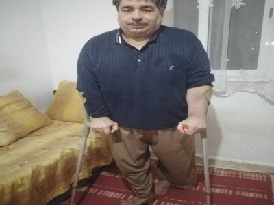 Handicapped man man needs help