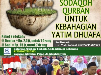 Qurban Untuk Kebahagian Yatim Dan Dhuafa